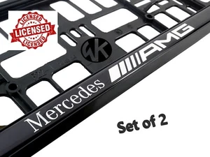 2x car number plate frame holder gel dome for Merc AMG **AUTHENTIC LICENCED** - Picture 1 of 5