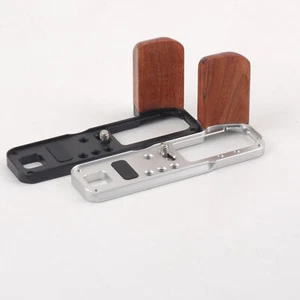 Soporte de empuñadura de dedo de madera L QR + base de aleación para cámara retro Fujifilm X-100VI - Imagen 1 de 25