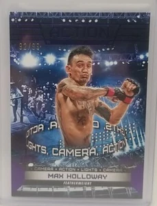 Max Holloway Lights, Camera, Action PURPLE 92/99 2024 Topps Knockout UFC #ACT-2 - Picture 1 of 3