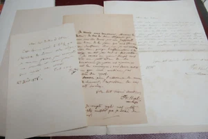 FRANCOIS HUET 3 X Autographe Signé 1835 PHILOSOSOPHE SOCIALISME LIBERAL BELGIQUE - Picture 1 of 4