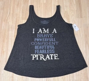 Women Medium DISNEY Fearless PIRATE Tank Top Pirates Of The Caribbean Ladies NWT - Picture 1 of 8