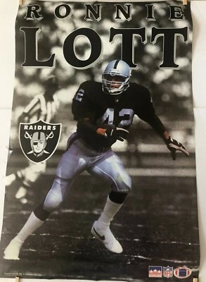 PÓSTER VINTAGE DE RONNIE LOTT STARLINE 1991 DE LOS RAIDERS Foto 1 de 4