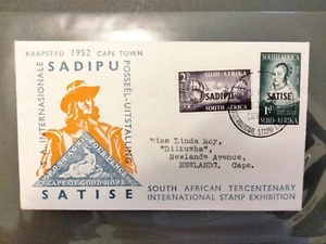 RSA South Africa 1952 Tercentenary Int. Stamp Exhibition 1st Day Cover - Picture 1 of 1