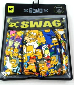 Swag Men's Boxer Briefs The Simpsons Medium Size 31 - 33 Inches New Sealed - Picture 1 of 3