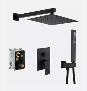 KES Shower System Shower Faucets Sets Complete Rain Shower Head, XB6230-BK-KES - Picture 1 of 8