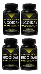 4 Absonutrix Fucoidan Atlantic Brown Seaweed 500 mg antioxidant 120 veg capsules - Picture 1 of 6