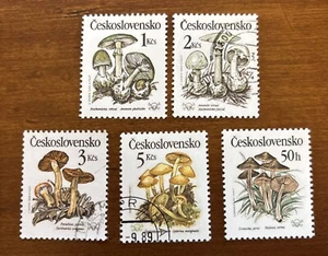Czechoslovakia 1989 Poisonous Mushrooms Stamps 2758-2762, Mi 3017-3021 Complete - Picture 1 of 1
