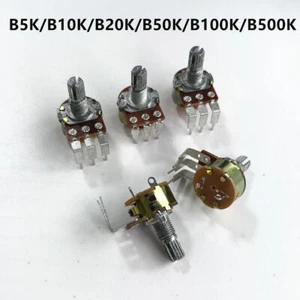 1Pcs/5Pcs WH148 Angled Linear Audio Potentiometer with Switch Shaft 15mm 3 Pin - Picture 1 of 4