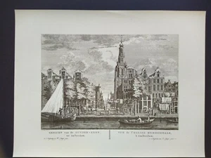 Ets Amsterdam Gezicht van de Zuyder-Kerk, reproductie 35 x 46 cm - Foto 1 di 1