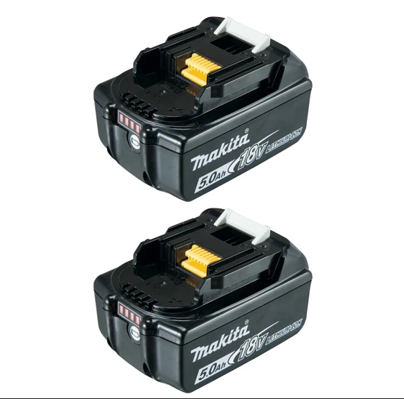 Genuine Makita 18v 5Ah BL1850B Twin Pack LXT Lithium-Ion Battery Indicator - Image 1 of 1