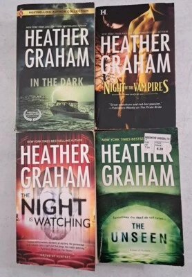 Lot Of 4 Heather Graham Romance Novels ACTION THRILLERS.  5/6.2.2 - Image 1 of 4