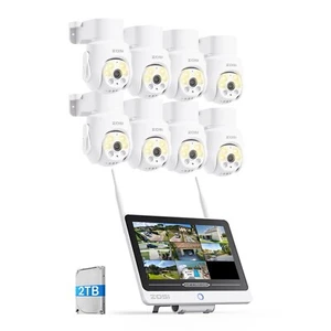 ZOSI WiFi-6  All in one 12" Monitor PT 5MP  Security Camera Outdoor System 2TB - Picture 1 of 12