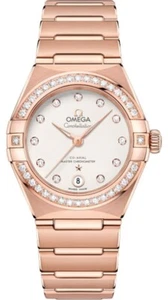 Omega Constellation 18k Rose Gold Diamonds Womens Luxury Watch 13155292052001 - Picture 1 of 4