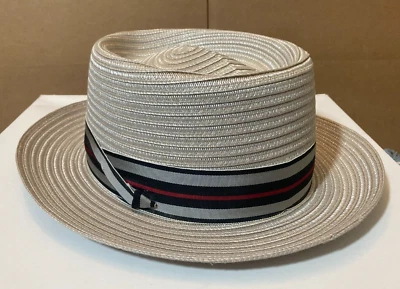 Sombrero de pastel de cerdo de paja Dobbs para hombre | Beige | Mediano Foto 1 de 4