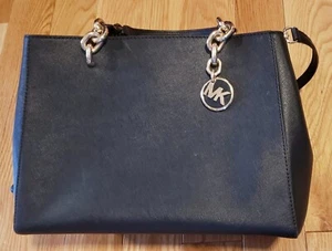 Michael Kors Black  Classic Lined Detachable Double Handle Satchel Bag - Picture 1 of 7