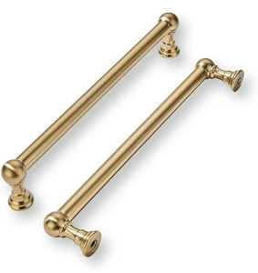 Paquete de 10 tiradores de gabinete de bronce champán con orificio de 8 pulgadas (203 mm) de khtumeware de alta resistencia - Imagen 1 de 5