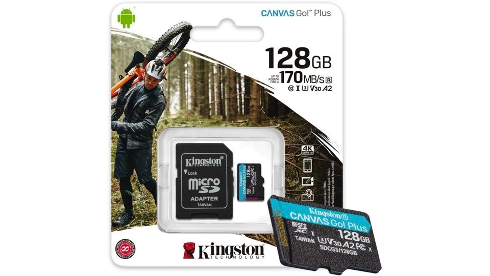 Karta pamięci microSD Kingston Canvas Go Plus microSDXC C10 UHS-I 128GB - Image 1 of 1