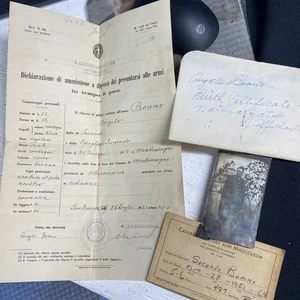 1913 BIRTH CERTIFICATE For Secondo Angelo Boano Italy With Papers And Photo - Picture 1 of 7