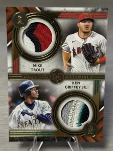 🔥MIKE TROUT/KEN GRIFFEY JR. 2022 Topps Museum doppia maglia GU RELIC HOF SP/10🔥 - Foto 1 di 4
