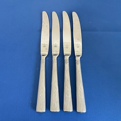 Juego de 4 cuchillos de cena Portfolio Pfaltzgraff Naturewood de acero inoxidable Foto 1 de 4