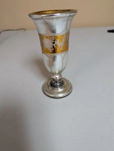 Vintage Silber Teller Glas Kelch Vase Kiddusch Tasse - Bild 1 von 6