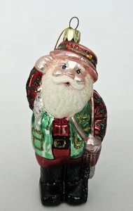 Ornement Père Noël vintage meilleur pêche style européen verre soufflé bouche. 2000 - Photo 1/14
