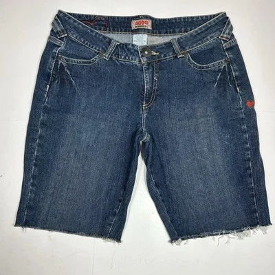 Pantalones Cortos De Colección No Boundaries Denim Azul Jean Bordados Corazones Corte Juniors Talla 15 Foto 1 de 4