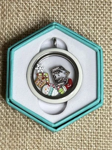 Origami Eule Living Medaillon Weihnachten Charms Strumpf Lebkuchen Krippe Schnee - Bild 1 von 5