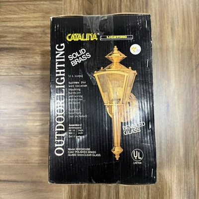 НОВЫЕ винтажные уличные светильники из цельной латуни и скошенного настенного стекла Catalina - Изображение 1 из 4
