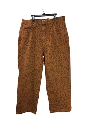 Jeans Universal Thread Vintage Rectos Leopardo Recortados 14/32R Marrón Negro Nuevos Foto 1 de 4
