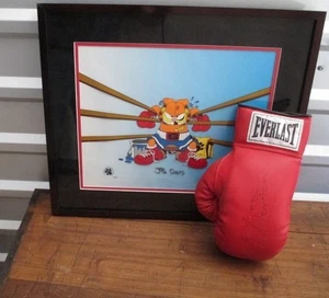 Garfield “No Guts, No Glory” Hand-painted Cel LE 123/125, Signed Boxing Glove - Picture 1 of 9