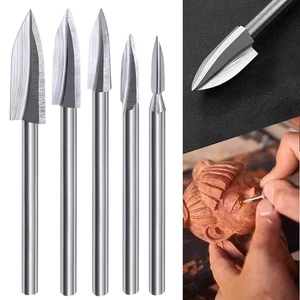 Punte per Incisione in Legno, 5 Pz Set Di Strumenti per Intaglio per Accessori p - Foto 1 di 12