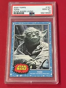 Yoda 2020 Topps Star Wars Living Set #167 - PSA 10 EDELSTEINE NEUWERTIG - Bild 1 von 2