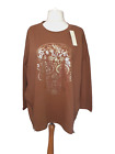 oversized day of the dead skull sweatshirt made in italy fits 16 18 20 22  NEW
