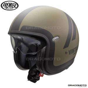 Casco Premier VINTAGE EVO DO MILITARY GREEN BM Aperto Jet Moto Taglia L - Foto 1 di 2