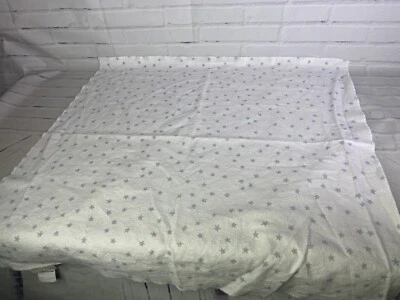 Manta receptora bebé Pottery Barn niños franela blanco azul estampado estrellas 2012 Foto 1 de 4