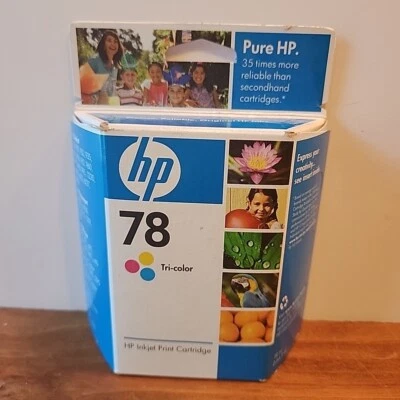 hp INKJET PRINT CARTRIDGE 78 TRICOLOR BRAND NEW FACTORY SEALED PACKAGE 2007 - Image 1 of 4