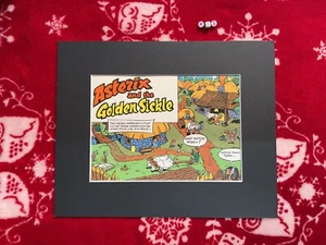 Art Print , Retro Artwork Mounted ASTERIX THE GAUL , ALBERTO UDERZO - Picture 1 of 3