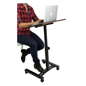 Mind Reader Sit and Stand Laptop Cart, Lap Desk, Adjustable, Black - Picture 1 of 5