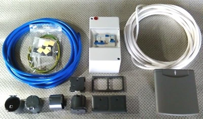 FULL MAINS EHU INSTALLATION KIT CAMPER VAN hookup hook up 4x13A Grey 16A inlet - Image 1 of 4