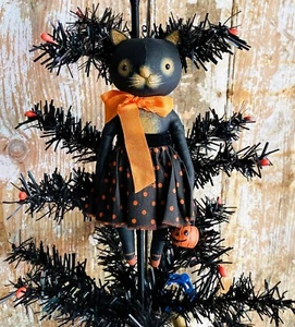 Bethany Lowe Designs: Halloween Ornament, Robin Seeber, Sabrina Kitty - Picture 1 of 6