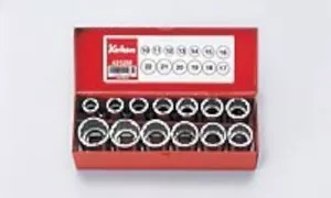 KOKEN 1/2in Inch Short Socket Set 4252A 13-pc With Metal Case 12-Sided Japan - Picture 1 of 4