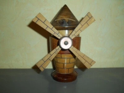 Ancien Moulin A Vent Tirelire En Bois Vintage - Photo 1/4