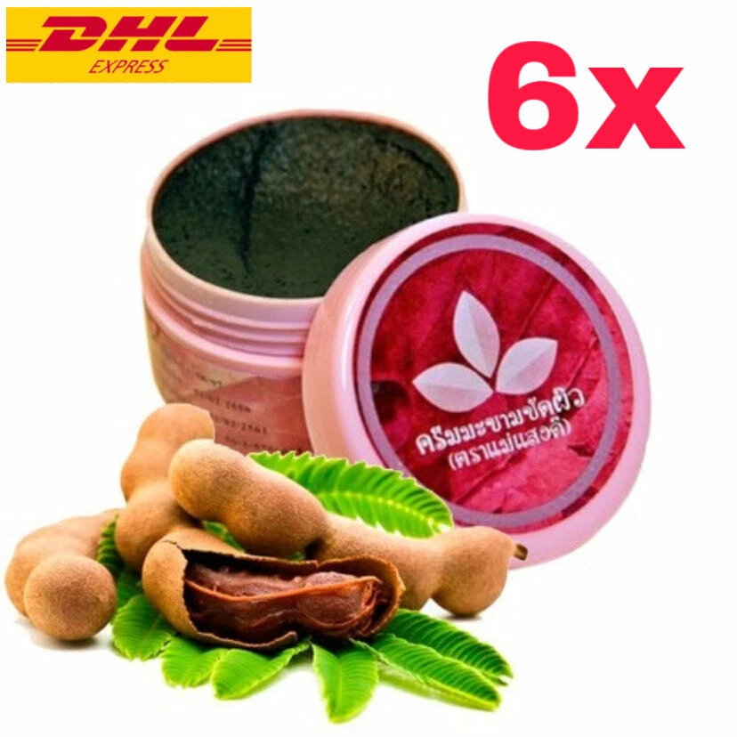 1x Real Tamarind Body Scrub Face Mask Cream Reduce Dark Spot Whitening Skin Thai
