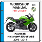 KAWASKI NINJA 650R / ER-6F 2009 2010 2011 SERVICE REPAIR SHOP MANUAL ON CD