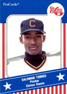 1991 Midwest League All-Stars ProCards #MWL6 Salomon Torres Dominican Republic - Image 1 of 2