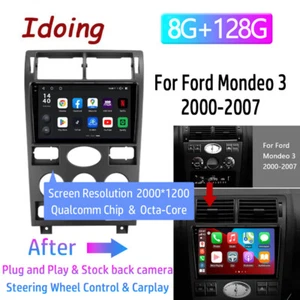 For 2003-2006 Ford Mondeo Apple Carplay Android Auto Car Radio Stereo GPS - Picture 1 of 18