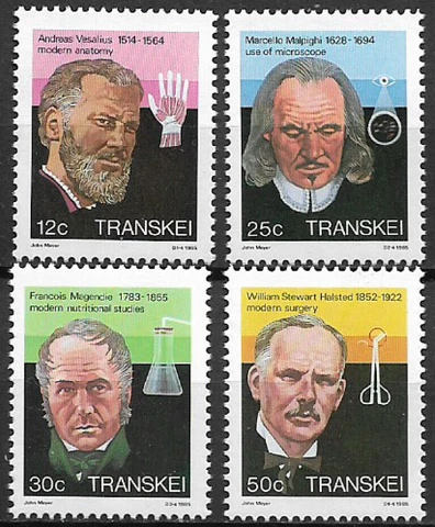 South Africa - Transkei #109-12 MNH Set - Great Medical Pioneers Cover