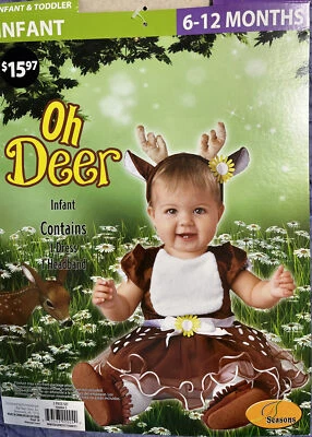 Disfraz Bebé, Fawn Talla 6-12 Meses, Bebé Ciervo, NUEVO, B3D16 Foto 1 de 4