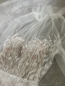 POLLARDI FRAGILITY Wedding Dress 08146.00.17 transparent dress, US 8, UK 10 - Picture 1 of 15